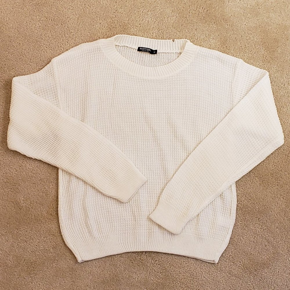 Snow white knit sweater from Nasty Gal collection MEDIUM